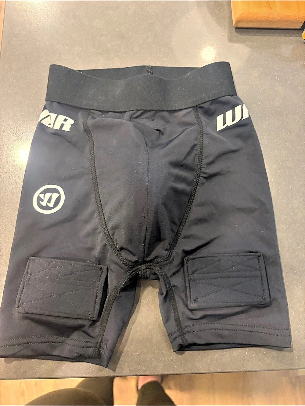 Warrior Youth Compression Hockey Jock Short Black Boys Medium/Large